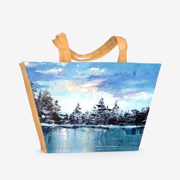 Пляжная сумка «зимнее озеро»