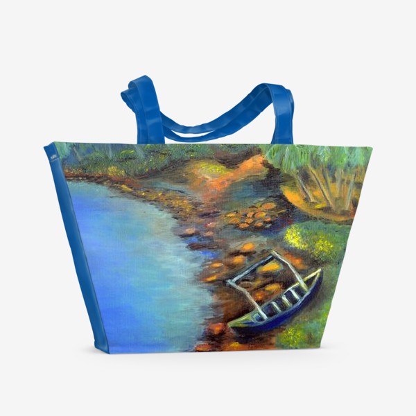 Пляжная сумка «Рыбацкая лодка, Гоа, Индия»