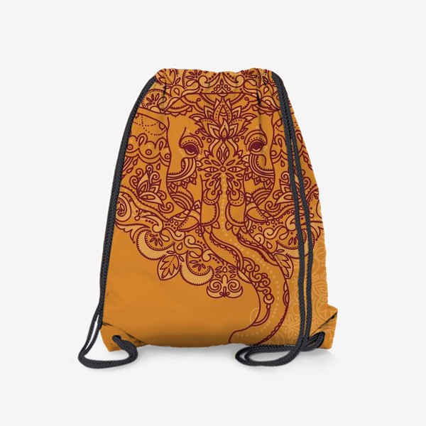 Рюкзак «Индийский слон на желтом фоне»