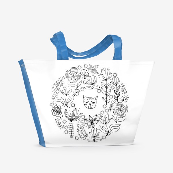 Пляжная сумка «Цветочный круг»