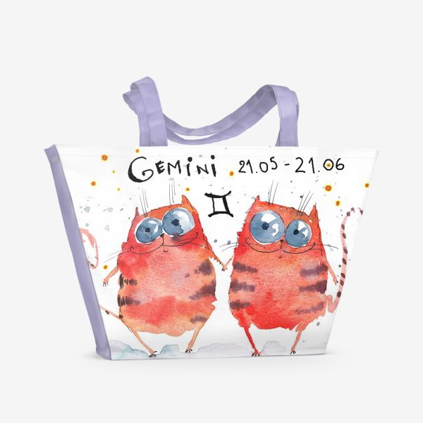 Пляжная сумка «Gemini zodiac»