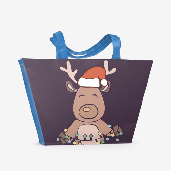 Пляжная сумка «Рождественский олень»