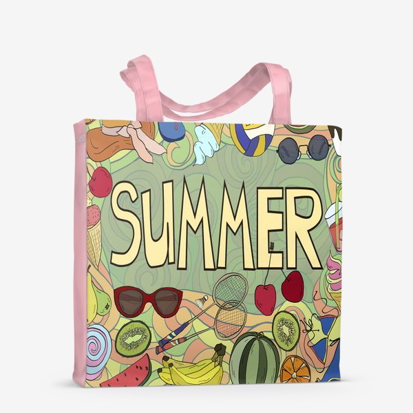 Сумка-шоппер «Лето и летние элементы»
