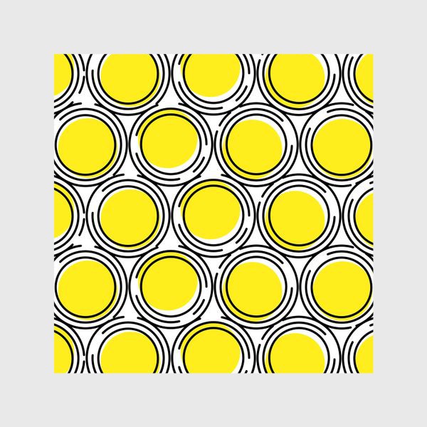 Шторы &laquo;Геометрический узор желтые круги&raquo;