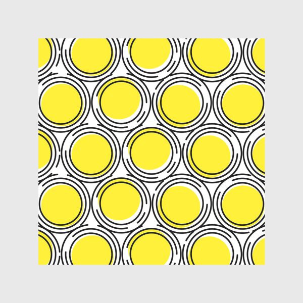 Скатерть &laquo;Геометрический узор желтые круги&raquo;