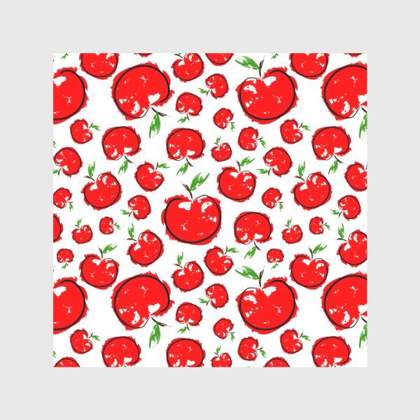 Скатерть «Красные яблоки паттерн»