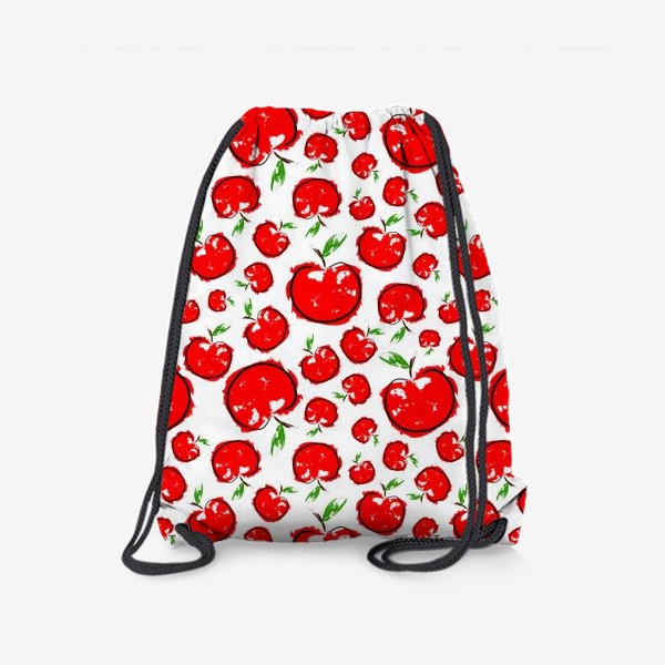 Рюкзак «Красные яблоки паттерн»