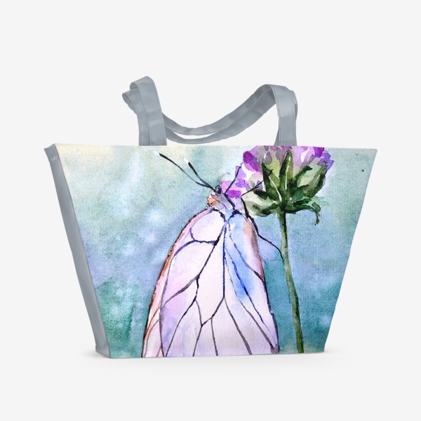 Пляжная сумка «Акварель Утренняя бабочка»