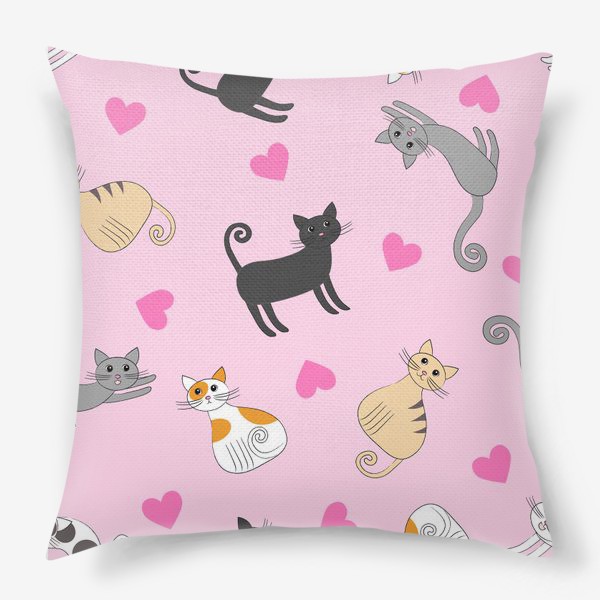 Подушка «Влюбленные котики»