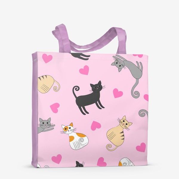 Сумка-шоппер «Влюбленные котики»
