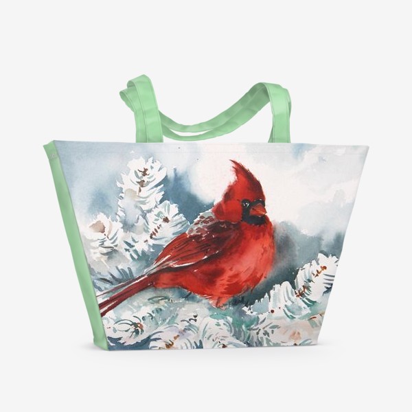 Пляжная сумка &laquo;Птица кардинал&raquo;