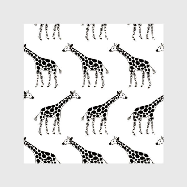 Шторы «Черно-белые жирафы»