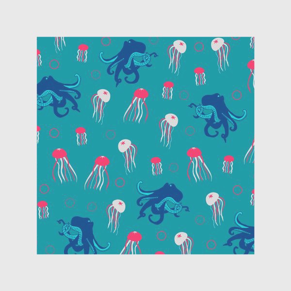 Скатерть «Морская жизнь: осьминог и медузы»