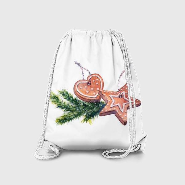 Рюкзак «Новогоднее украшение с имбирными пряниками и печеньем»