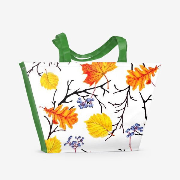 Пляжная сумка &laquo;Осенние листья и дикий виноград&raquo;