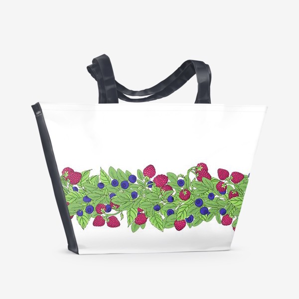 Пляжная сумка «Летние ягоды паттерн»