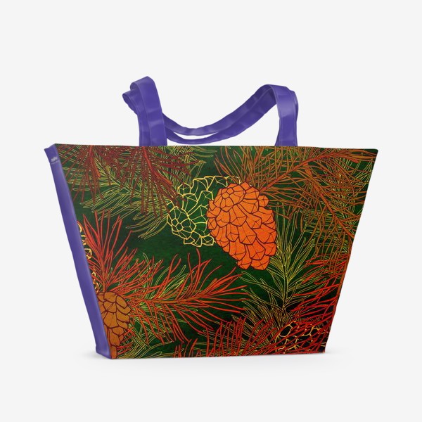 Пляжная сумка «Сосновый лес. Осень»