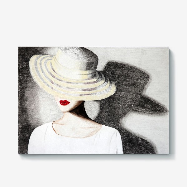 Холст «Девушка в шляпе»