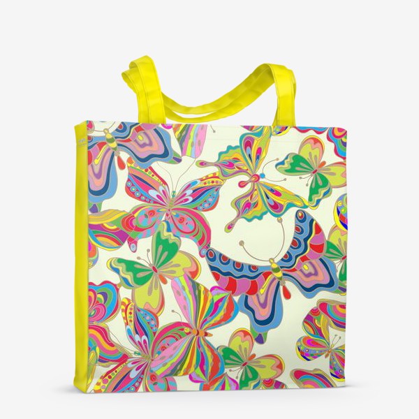 Сумка-шоппер «Разноцветные бабочки»