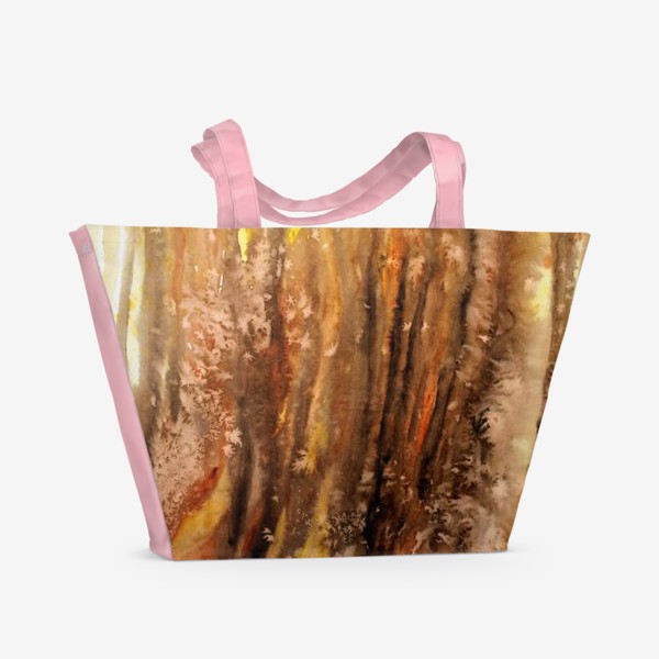 Пляжная сумка «Осенний лес. Абстракция.»