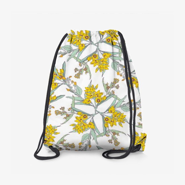 Рюкзак «Полевые цветы. Желтое на белом»