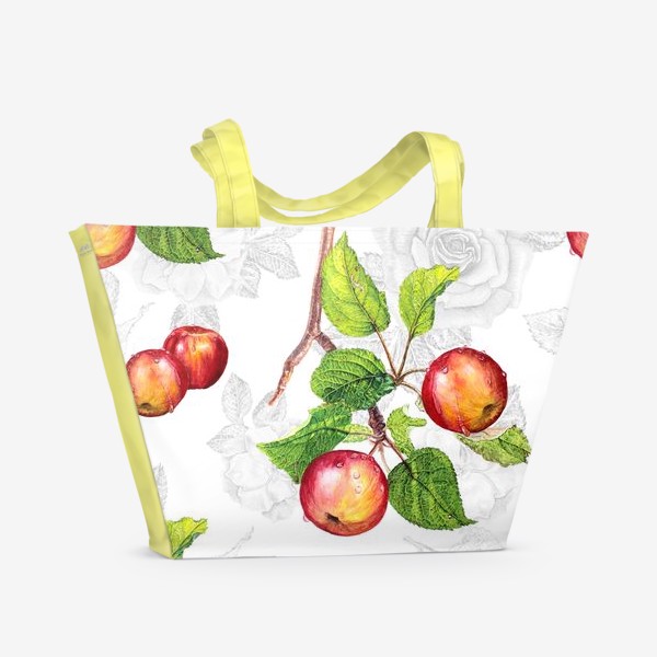 Пляжная сумка «Красные яблоки»