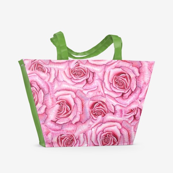 Пляжная сумка «Ковер из розовых роз»