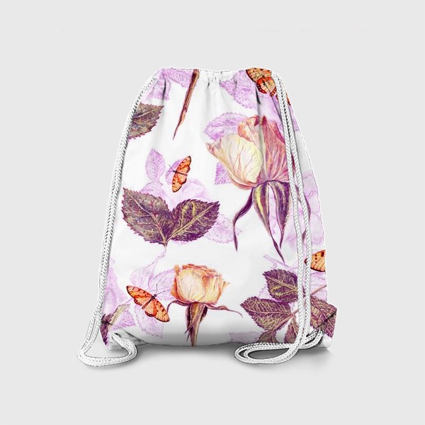 Рюкзак «Винтажные розы и бабочки»