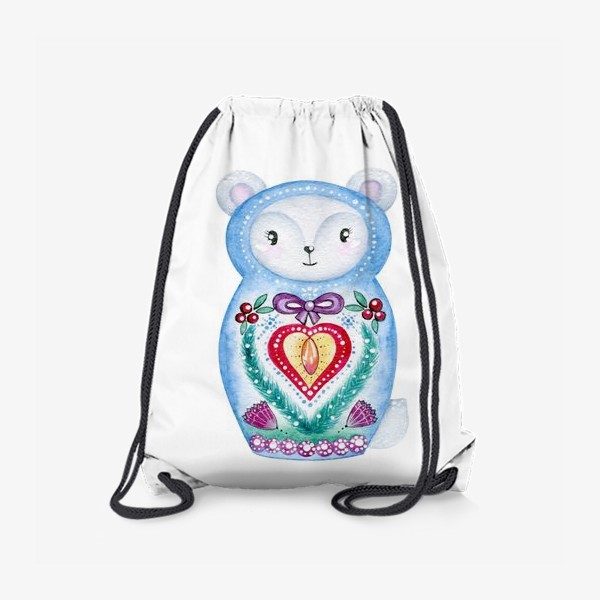 Рюкзак «Белый медвежонок с сердцем»