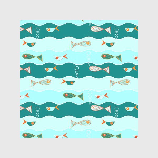 Скатерть «Рыбы в волнах»