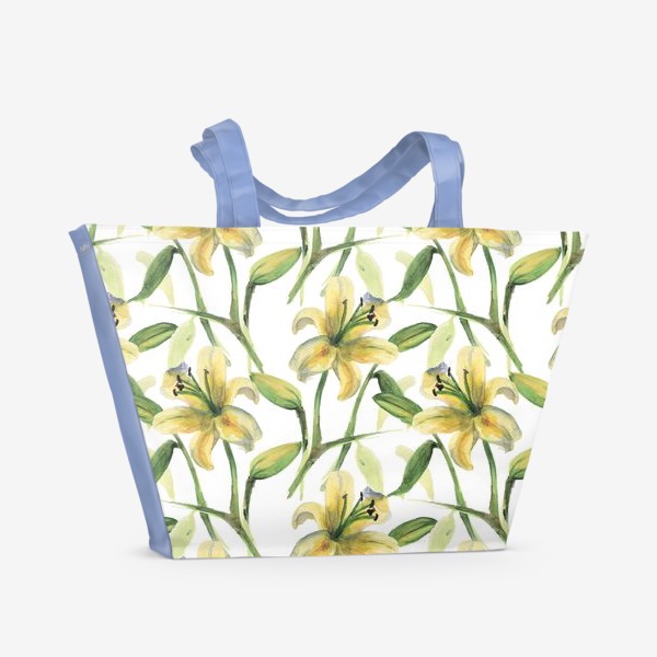 Пляжная сумка «Запутанные лилии»