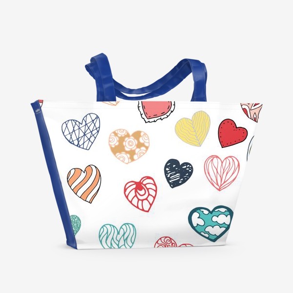 Пляжная сумка «Винтажные сердечки»