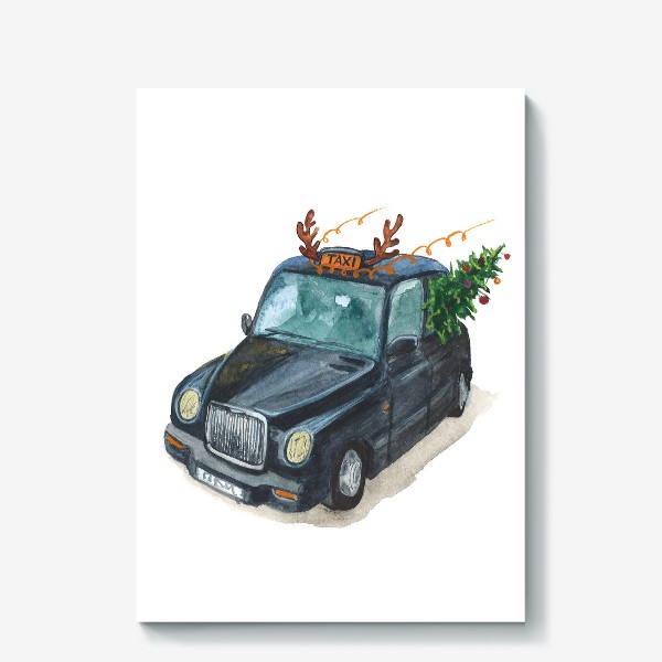 Холст «Christmas black cab»