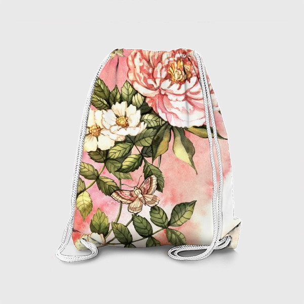 Рюкзак «Нежные акварельные цветы»