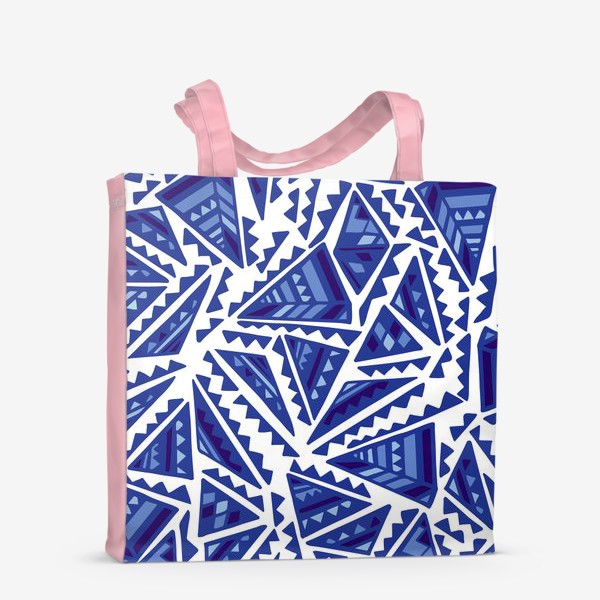 Сумка-шоппер &laquo;Синий геометрический орнамент&raquo;