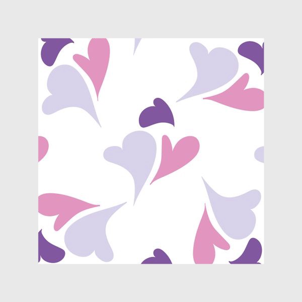 Шторы &laquo;Hearts Purple Pattern&raquo;