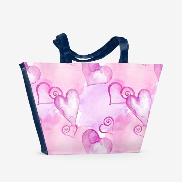 Пляжная сумка &laquo;Розовые Сердечки&raquo;