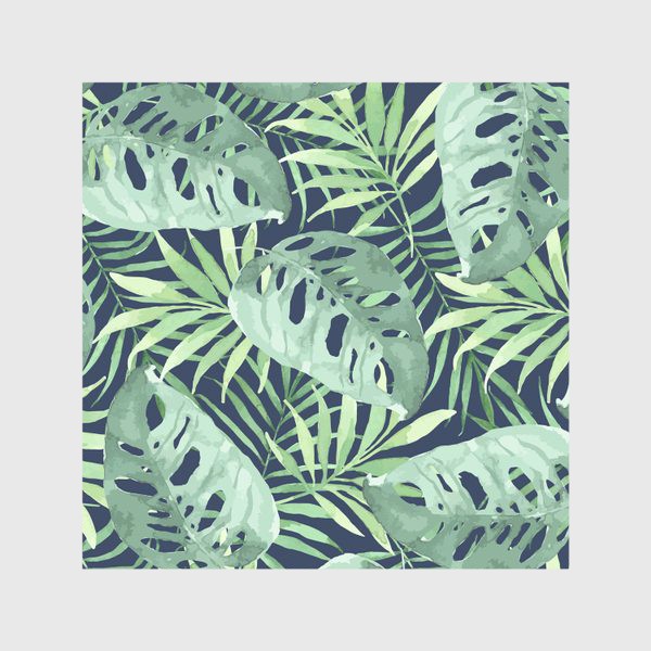 Скатерть «Тропические листья. Акварельный узор 3»