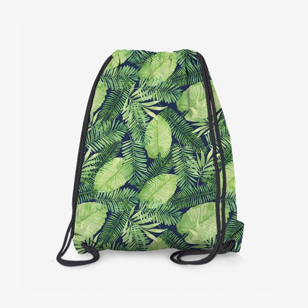 Рюкзак «Тропические листья. Акварельный узор 7»