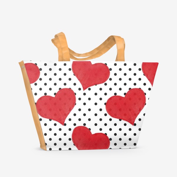 Пляжная сумка «Red Hearts»