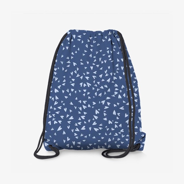 Рюкзак «Мелкие сердечки синие»