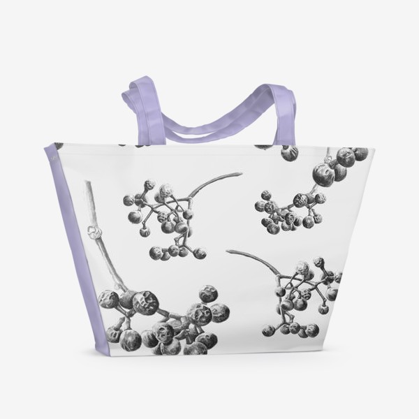 Пляжная сумка «Ягоды дикого винограда винтаж»