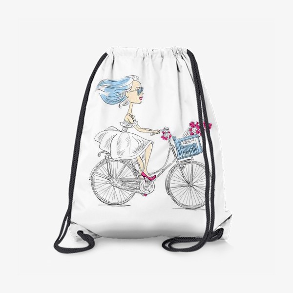 Рюкзак «девушка на велосипеде »