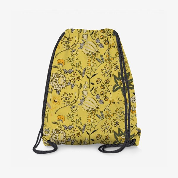Рюкзак «Паттерн с желтыми абстрактными цветами»