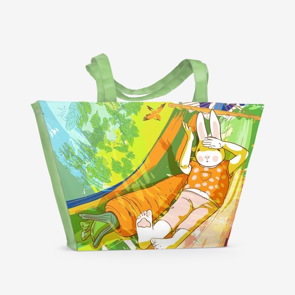 Пляжная сумка «Солнечный зайчик в гамаке»