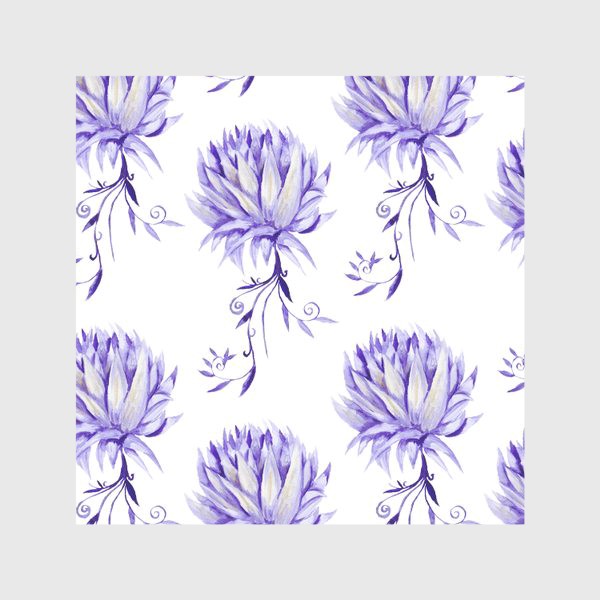 Скатерть «Фиолетовые готические цветы с завитушками»