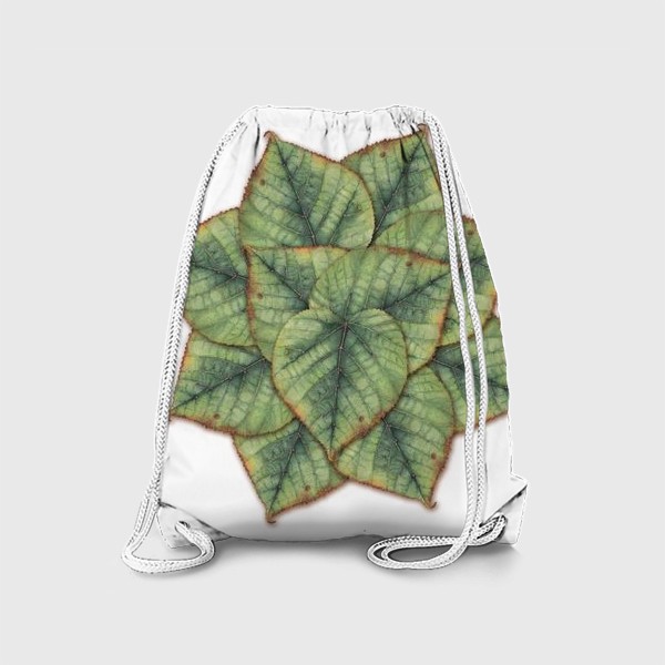 Рюкзак «акварельная мандала  из листьев липы»