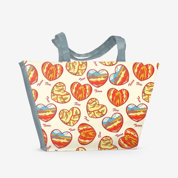 Пляжная сумка «Горячее сердце»