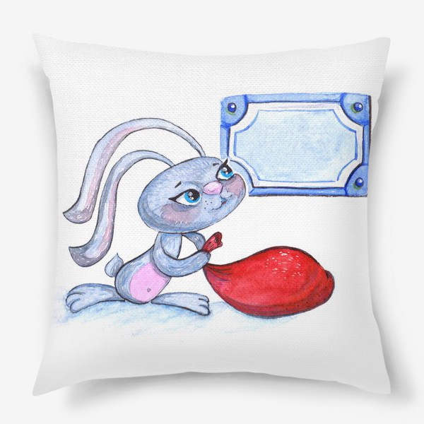 Подушка «Заяц с подарками»