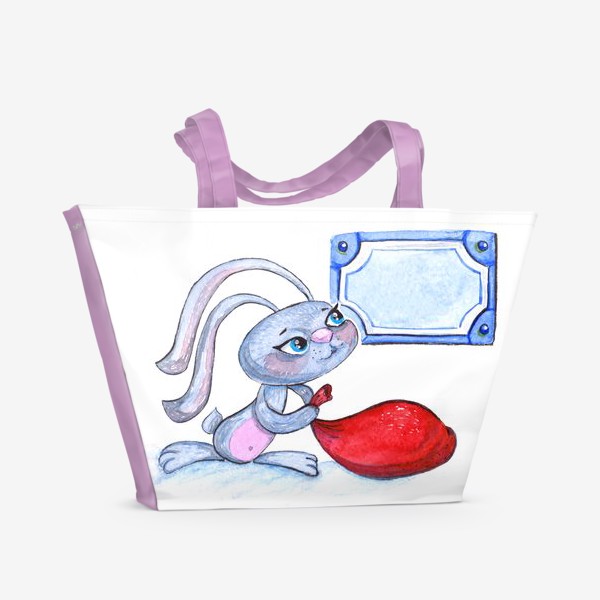 Пляжная сумка «Заяц с подарками»